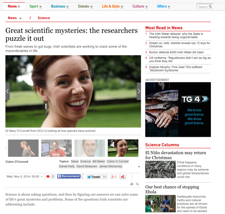 IrishTimes_Mary_Nov2014