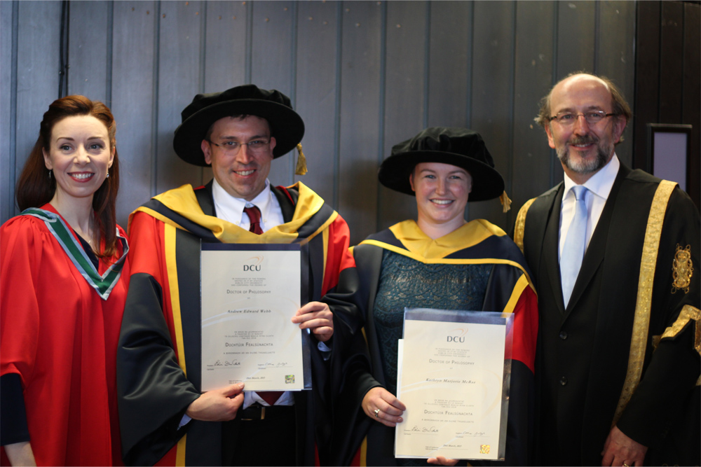Graduation time for Dr Andrew Webb and Dr Kathryn McRae